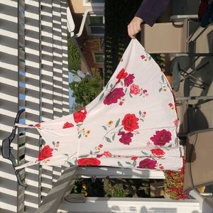 White dress with flowers